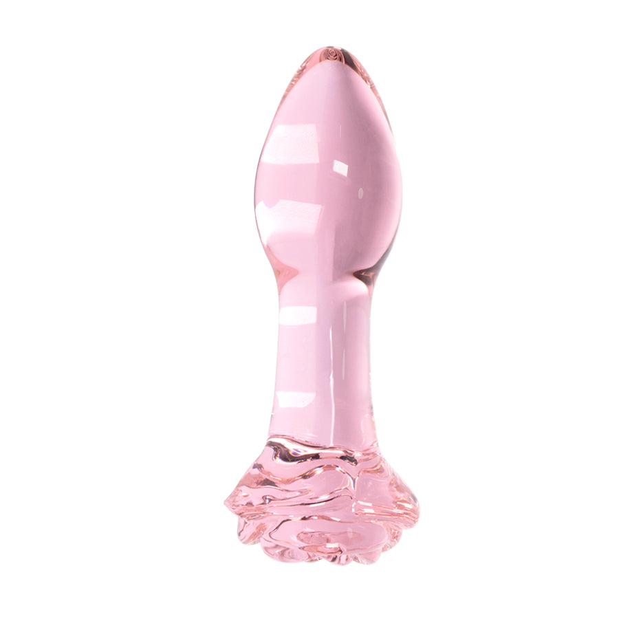 Plug Anal Clear Rose Glass
